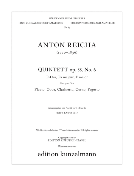 Quintet Op. 88/6