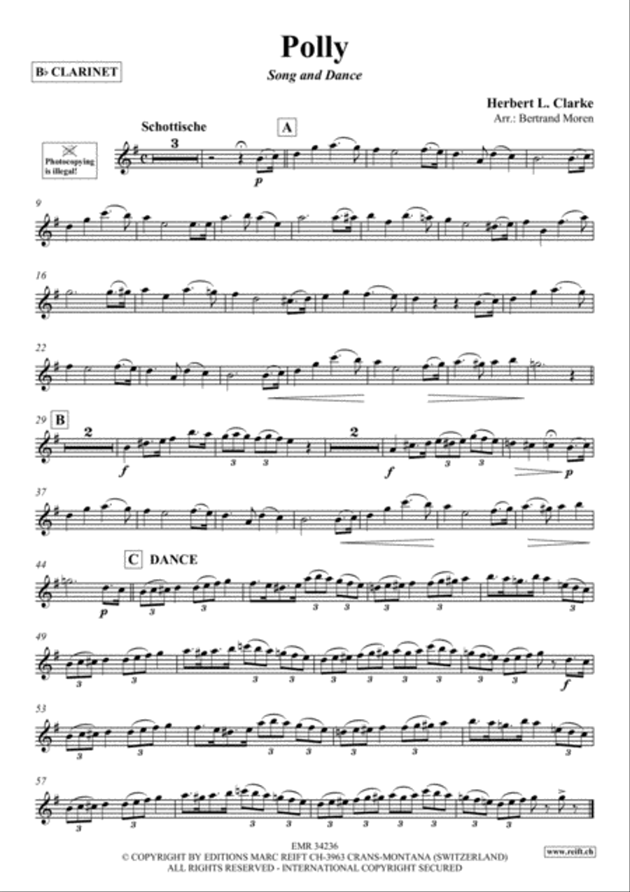 Polly Polly Clarinet Solo scores gallery preview page 2