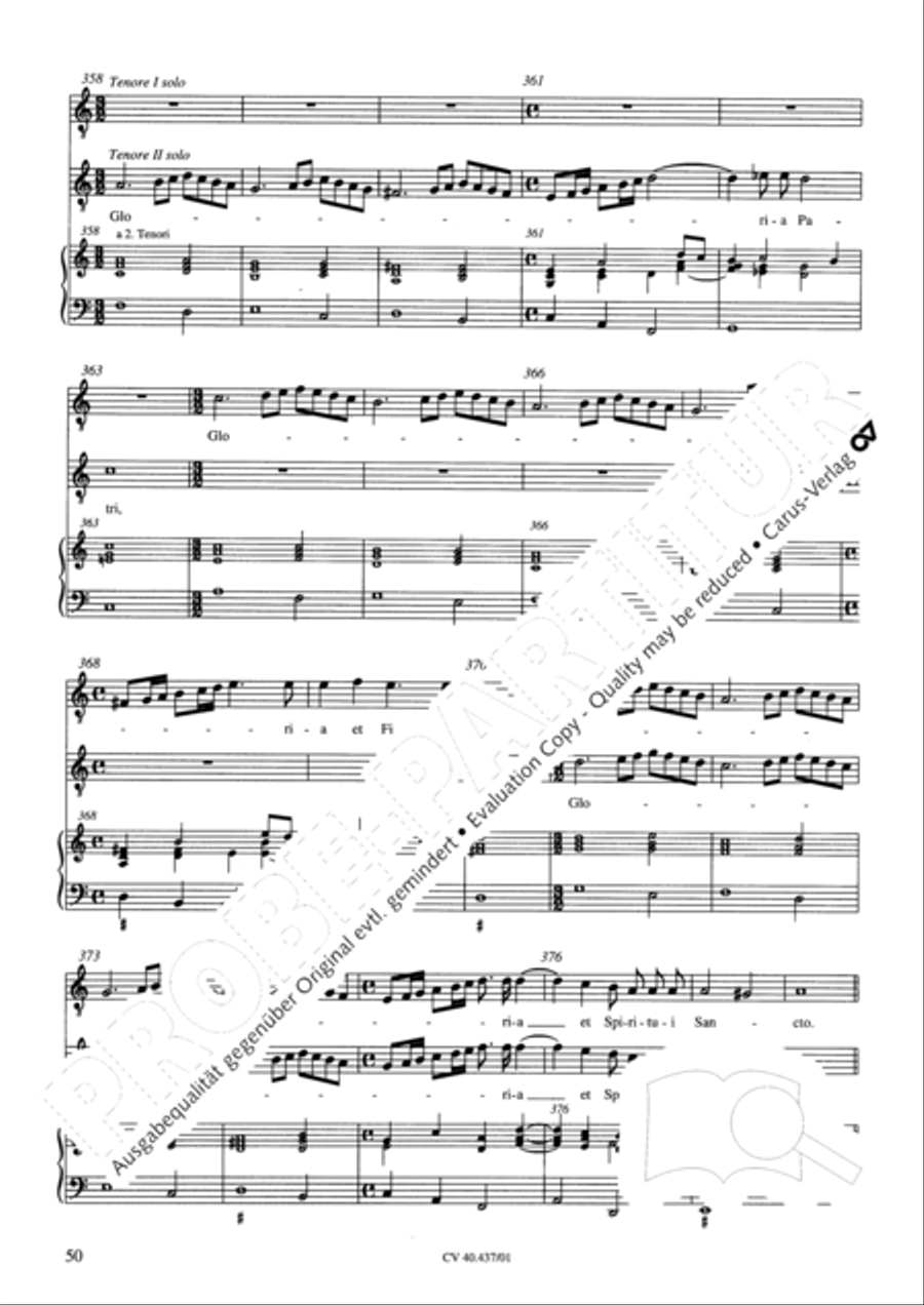 Magnificat a 8 voci con 6 vel 10 istromenti 4-Part scores gallery preview page 46