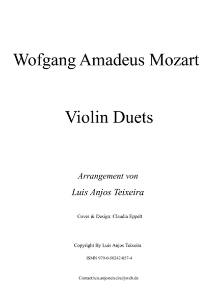 Mozart Violin Duets image number null