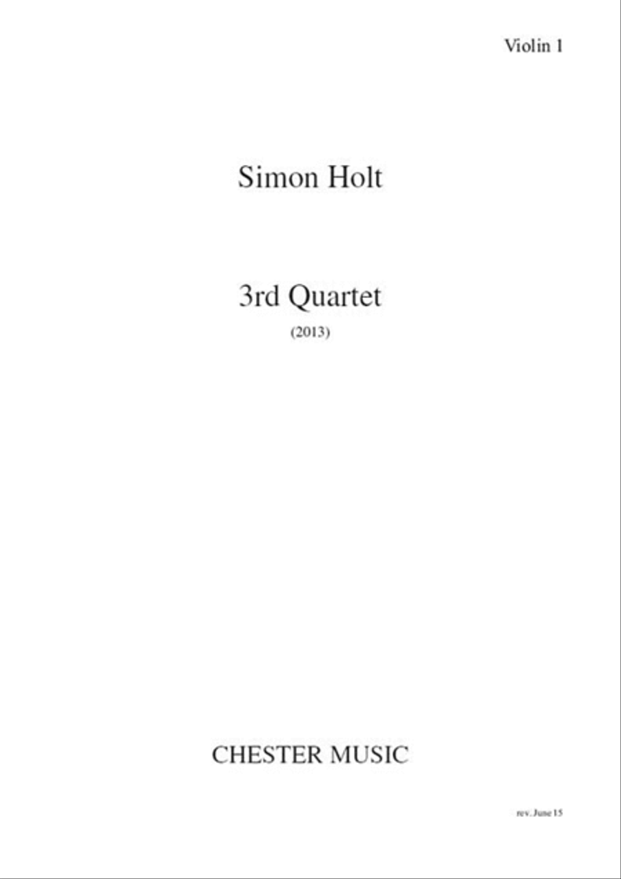 3rd Quartet String Quartet scores gallery preview page 1