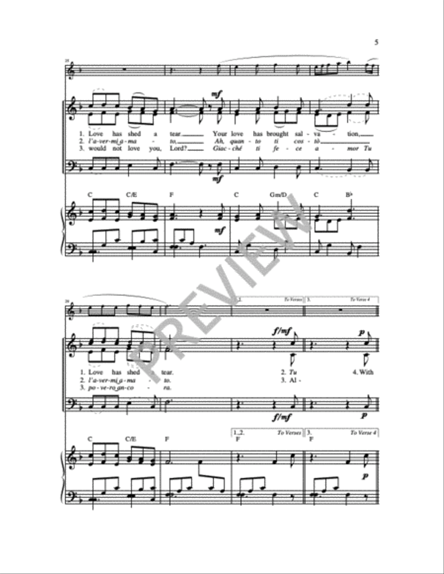 You Come Down From the Heavens 4-Part scores gallery preview page 6