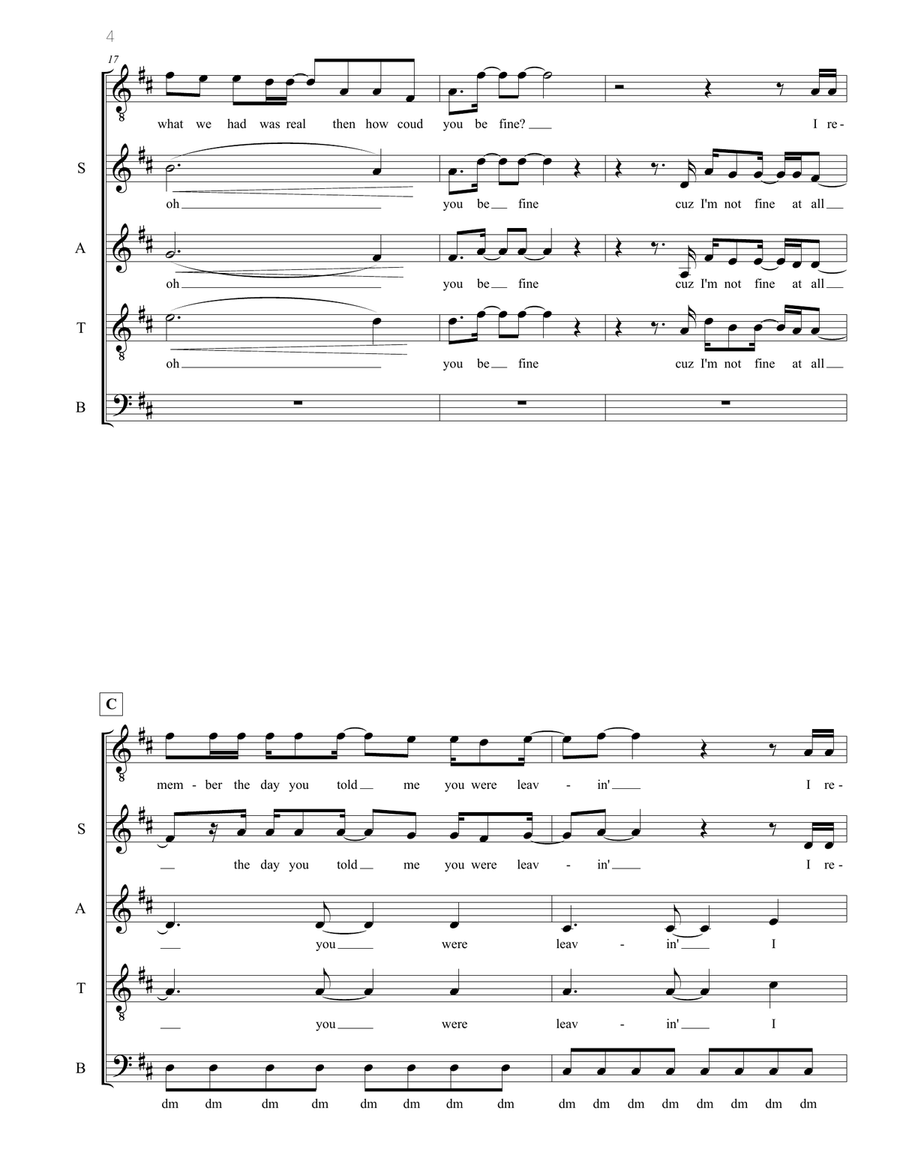 Amnesia 4-Part scores gallery preview page 4