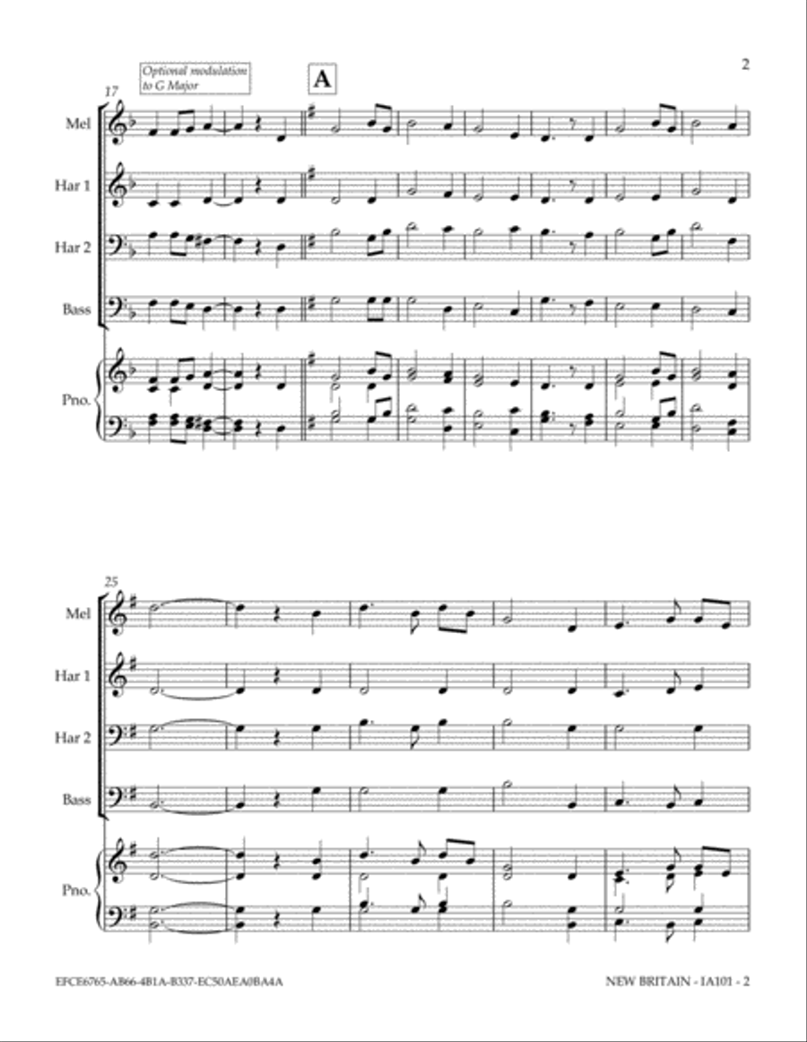 NEW BRITAIN (Amazing Grace) Small Ensemble scores gallery preview page 3