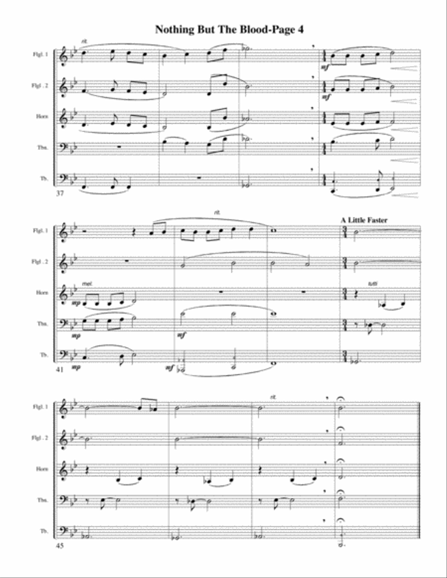 Nothing But the Blood of Jesus for Brass Quintet Brass Quintet scores gallery preview page 4