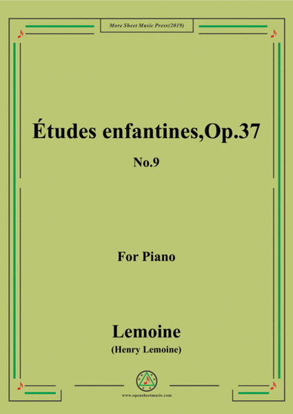 Lemoine-Études enfantines(Etudes) ,Op.37, No.9 image number null