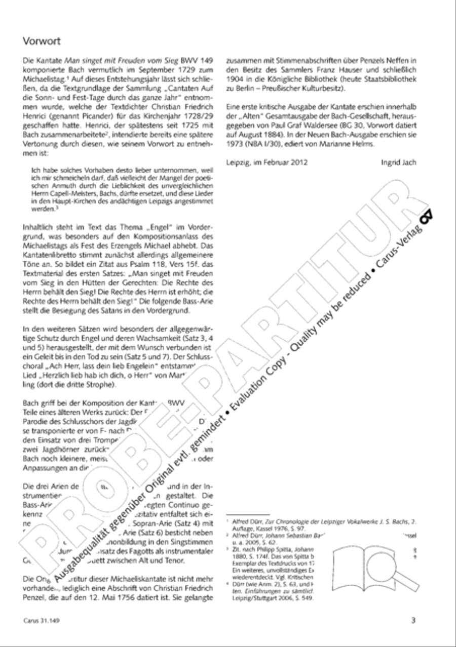 The voice of rejoicing and hope (Man singet mit Freuden vom Sieg) 4-Part scores gallery preview page 4