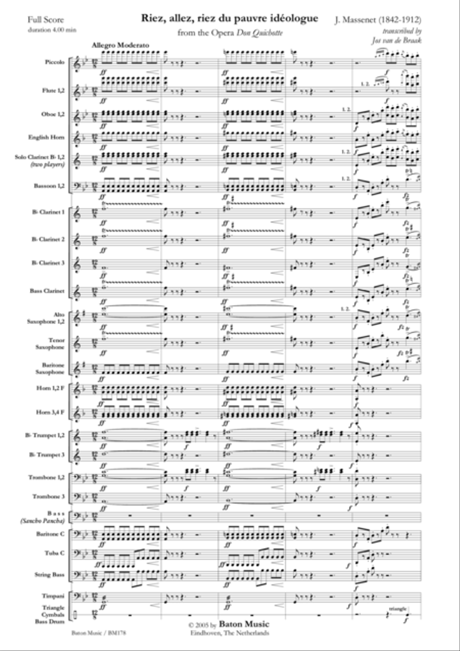 Riez, allez, riez du pauvre idéologue Concert Band scores gallery preview page 2