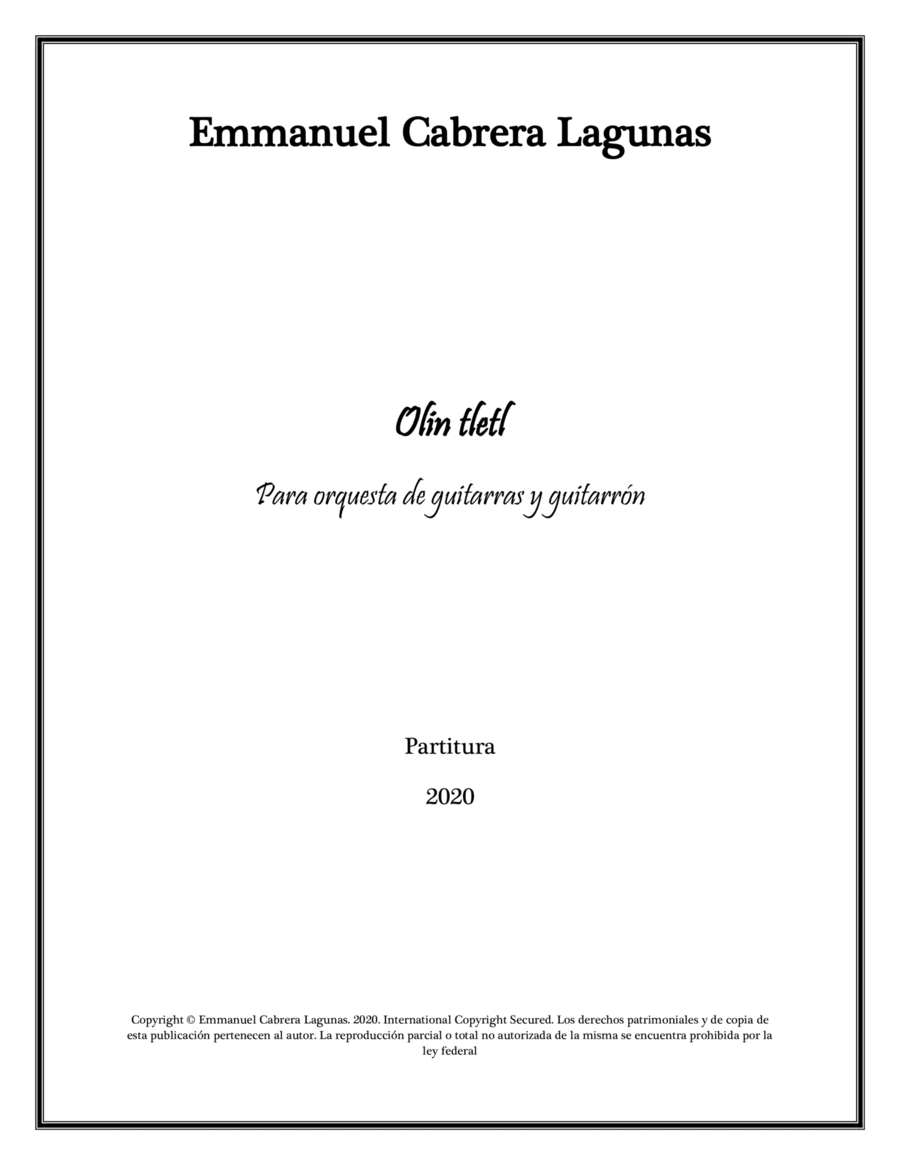 Olin Tletl Chamber Music scores gallery preview page 1