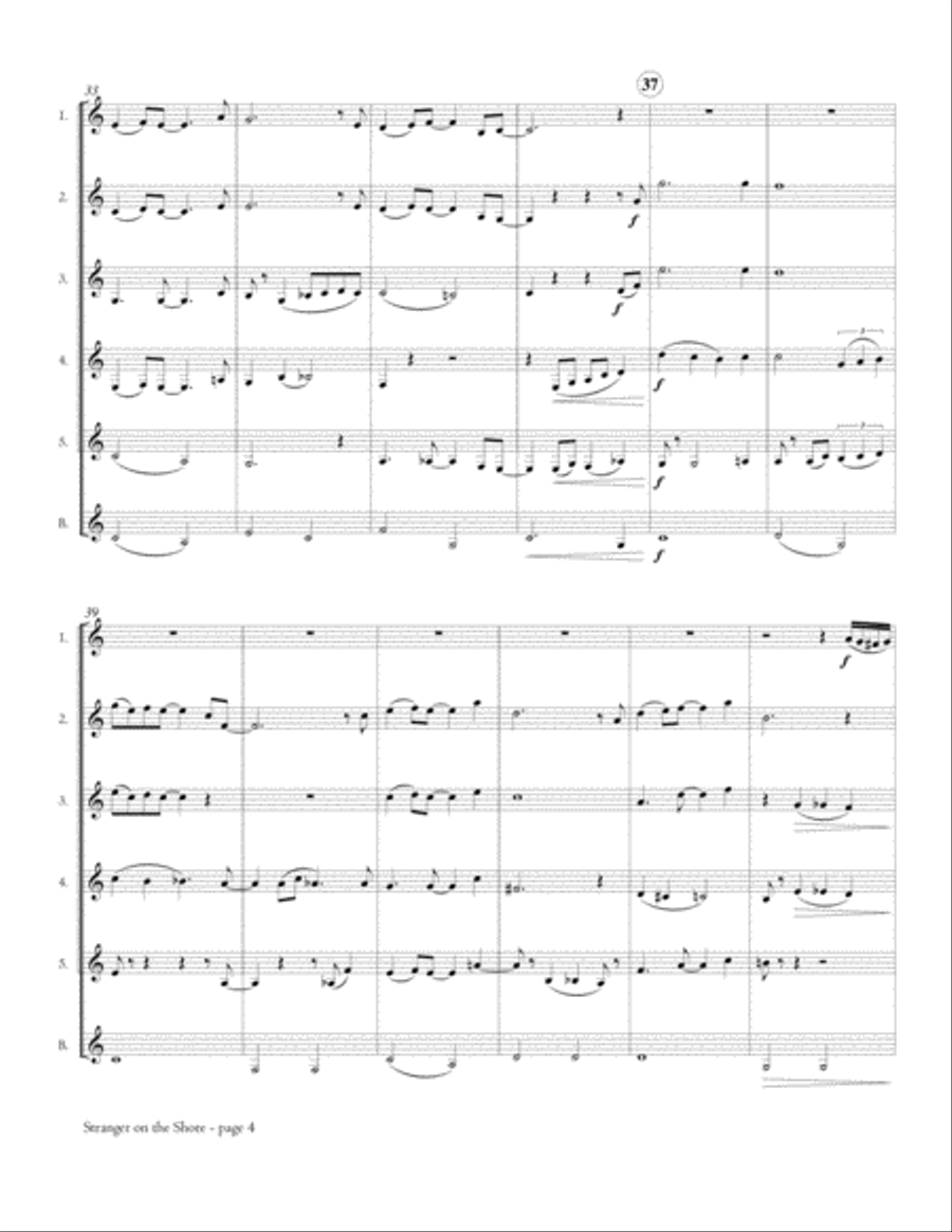 Stranger On The Shore Woodwind Ensemble scores gallery preview page 5
