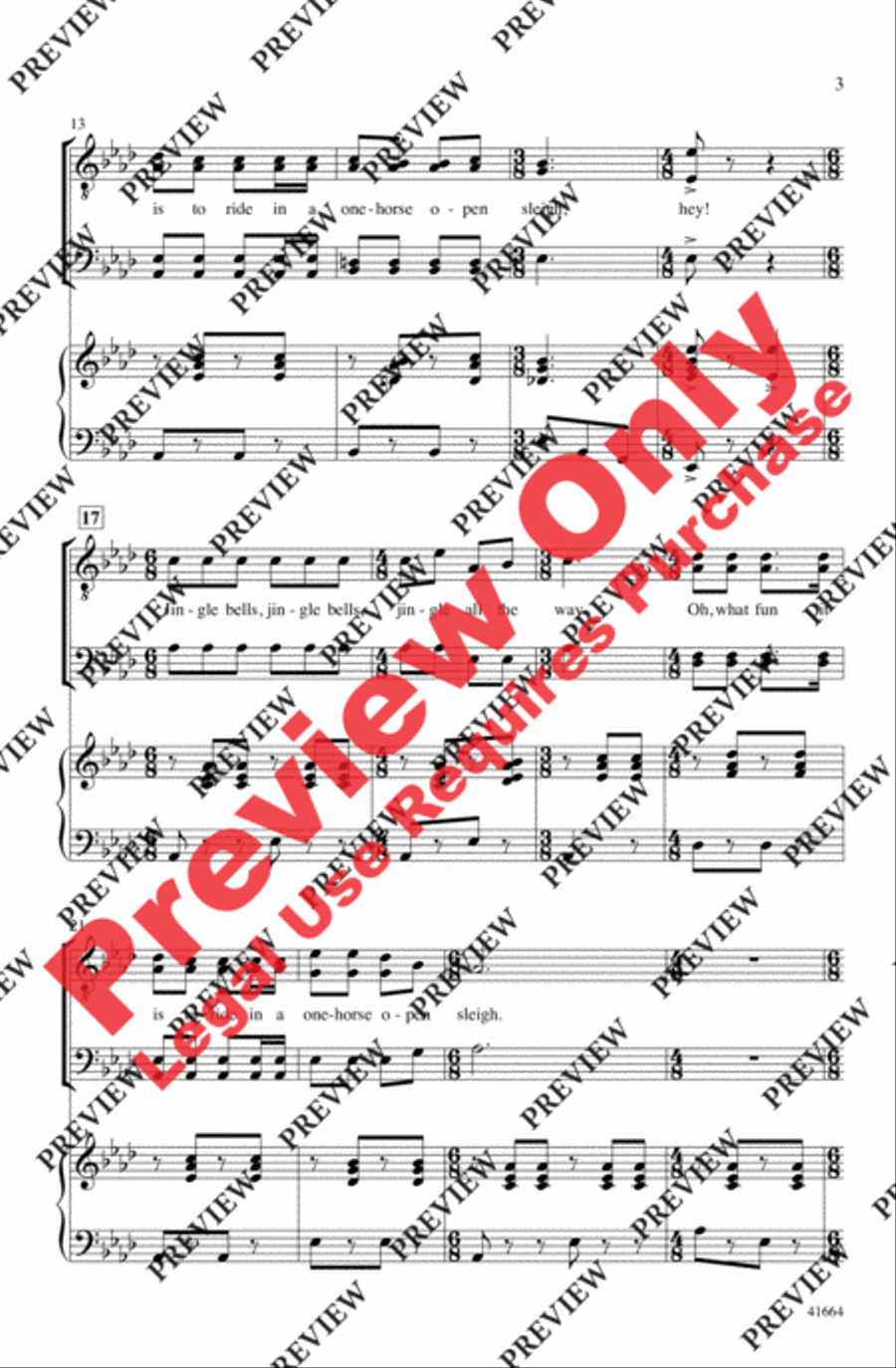Jingle Bells (Sort Of) Men's Choir scores gallery preview page 3