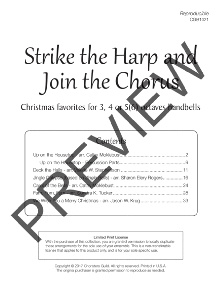 Strike the Harp and Join the Chorus Choir scores gallery preview page 2