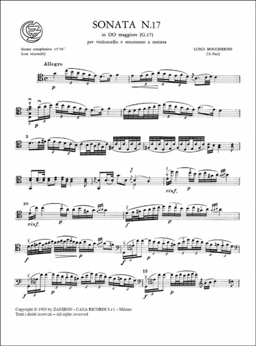 Sonata N. 17 In Do Magg. G. 17