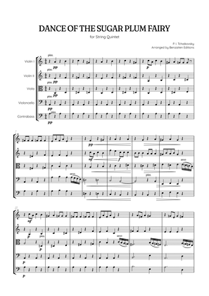 Dance of the Sugar Plum Fairy • String Quintet sheet music