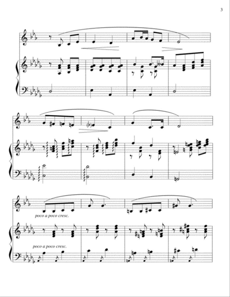 I Love You Truly-Bass clarinet/piano Bass Clarinet scores gallery preview page 3