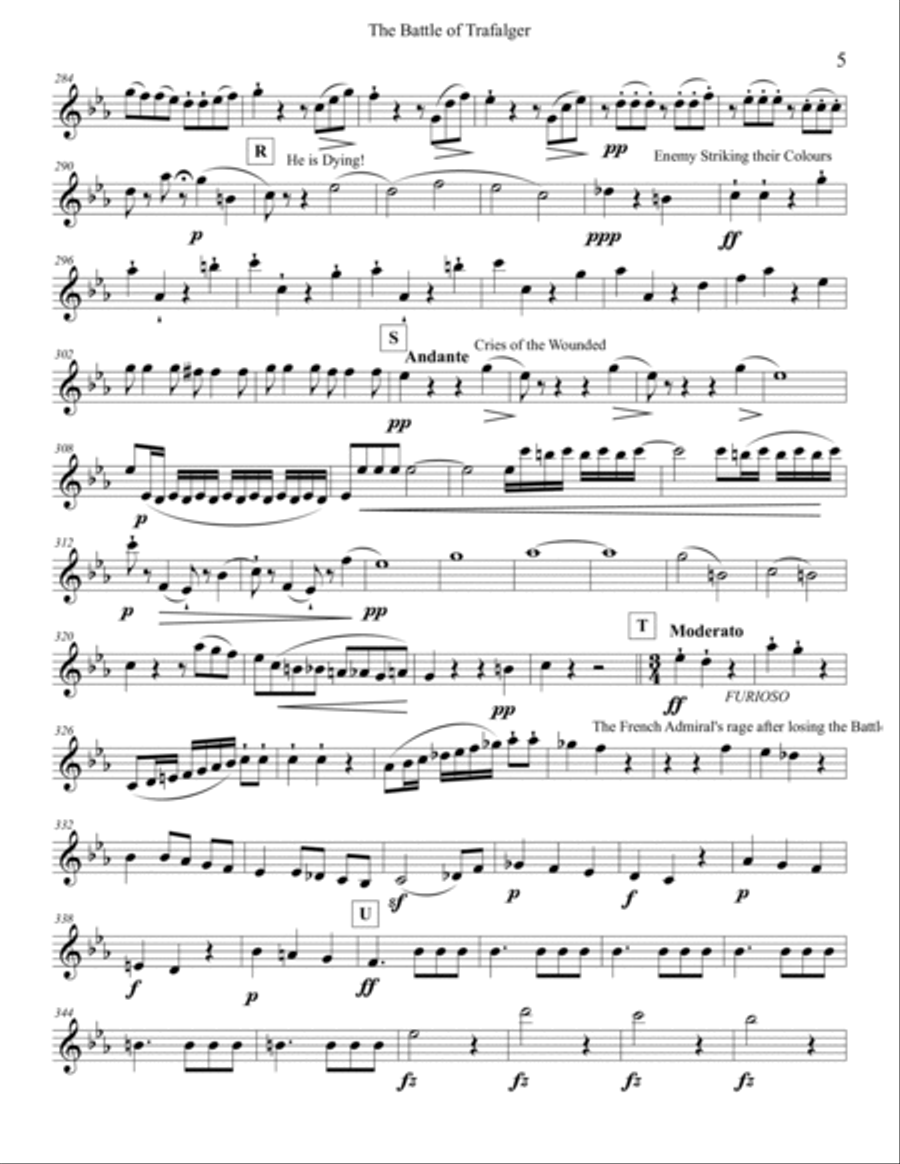 Battle of Trafalgar (parts) Woodwind Ensemble scores gallery preview page 5