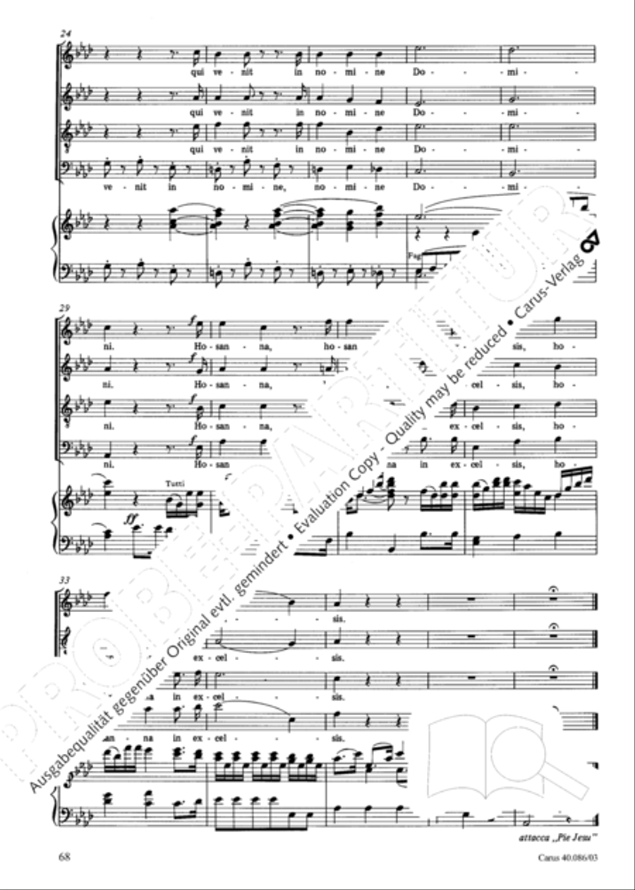 Requiem in C minor 4-Part scores gallery preview page 69