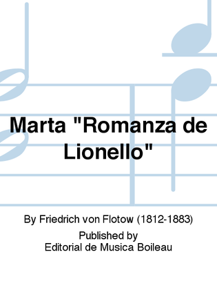 Marta "Romanza de Lionello"