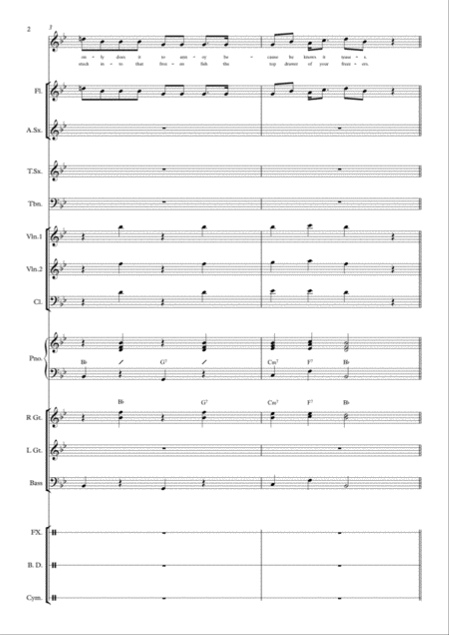 SPEAK ROUGHLY 'Alice in Wonderland' for Show Bands Concert Band scores gallery preview page 4