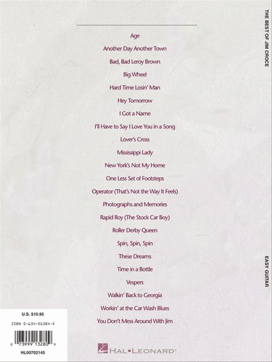 The Best Of Jim Croce - Easy Guitar Electric Guitar scores gallery preview page 8