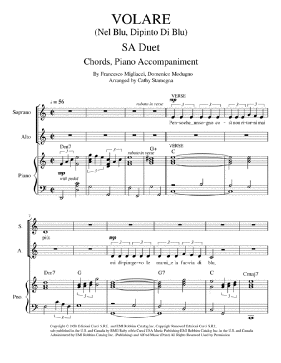 Volare Piano scores gallery preview page 3