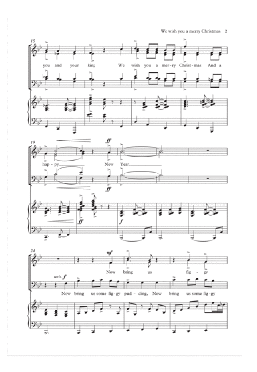 We wish you a merry Christmas 4-Part scores gallery preview page 2