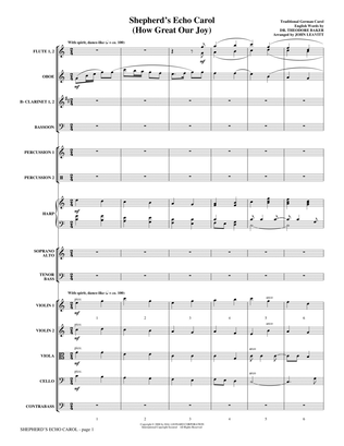 Shepherd's Echo Carol (How Great Our Joy) (arr. John Leavitt) - Full Score