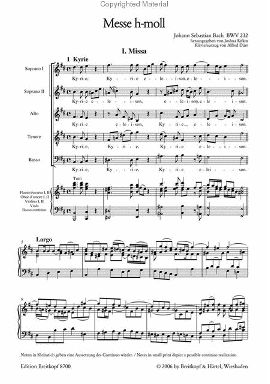 Mass in B minor BWV 232 SSATB scores gallery preview page 2