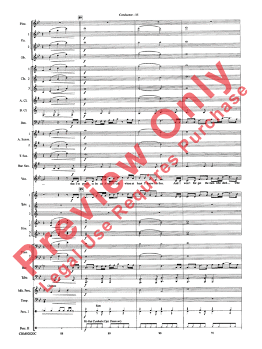 The Ultimate Patriotic Sing-Along Concert Band scores gallery preview page 19