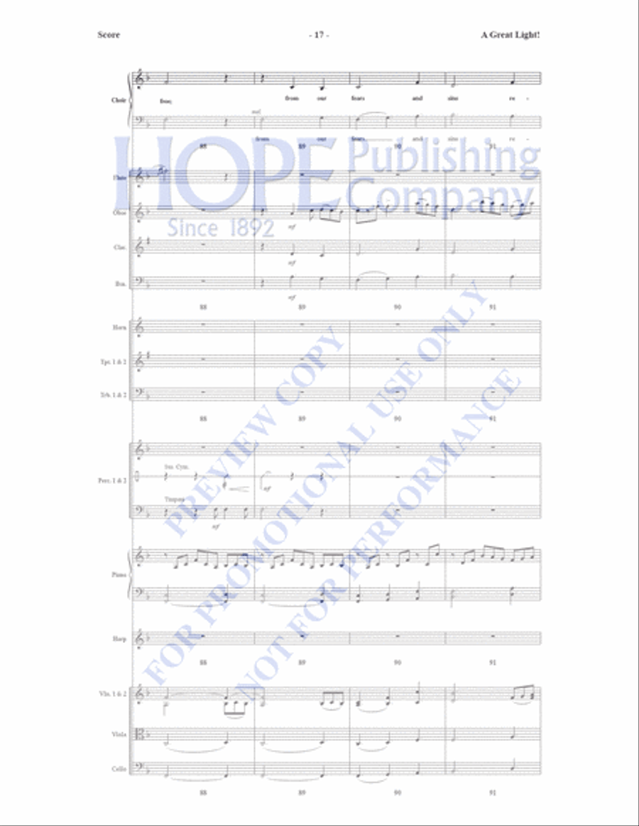 A Great Light A Great Light Orchestra scores gallery preview page 18