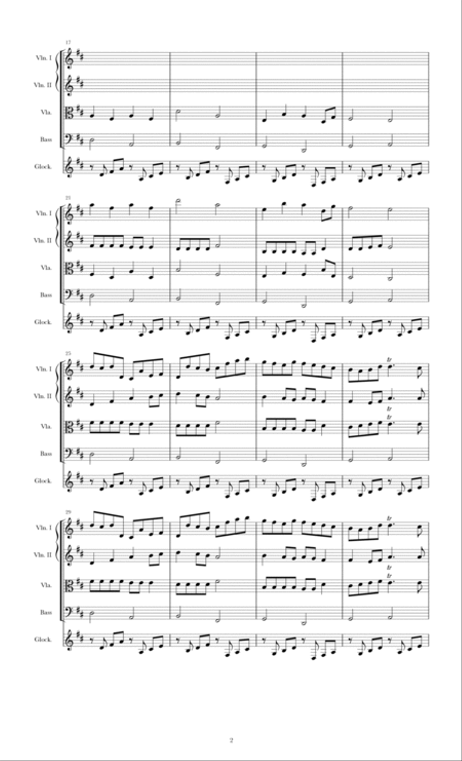 Christmas Canon (Jolly Old St Nicholas) Small Ensemble scores gallery preview page 2