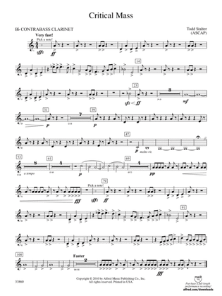 Critical Mass: (wp) B-flat Contrabass Clarinet