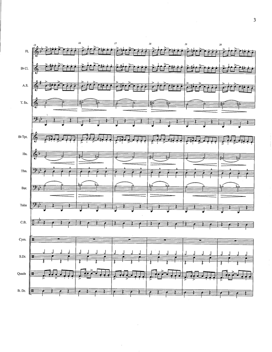 James Bond Theme Marching Band scores gallery preview page 3