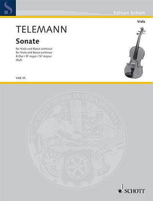 Book cover for Viola Sonata in B-flat Major