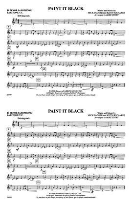 Paint It Black: Bb Tenor Saxophone/Bartione Treble Clef