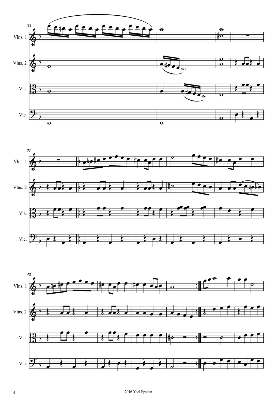 Chassidic Dances for String Quartet String Quartet scores gallery preview page 6