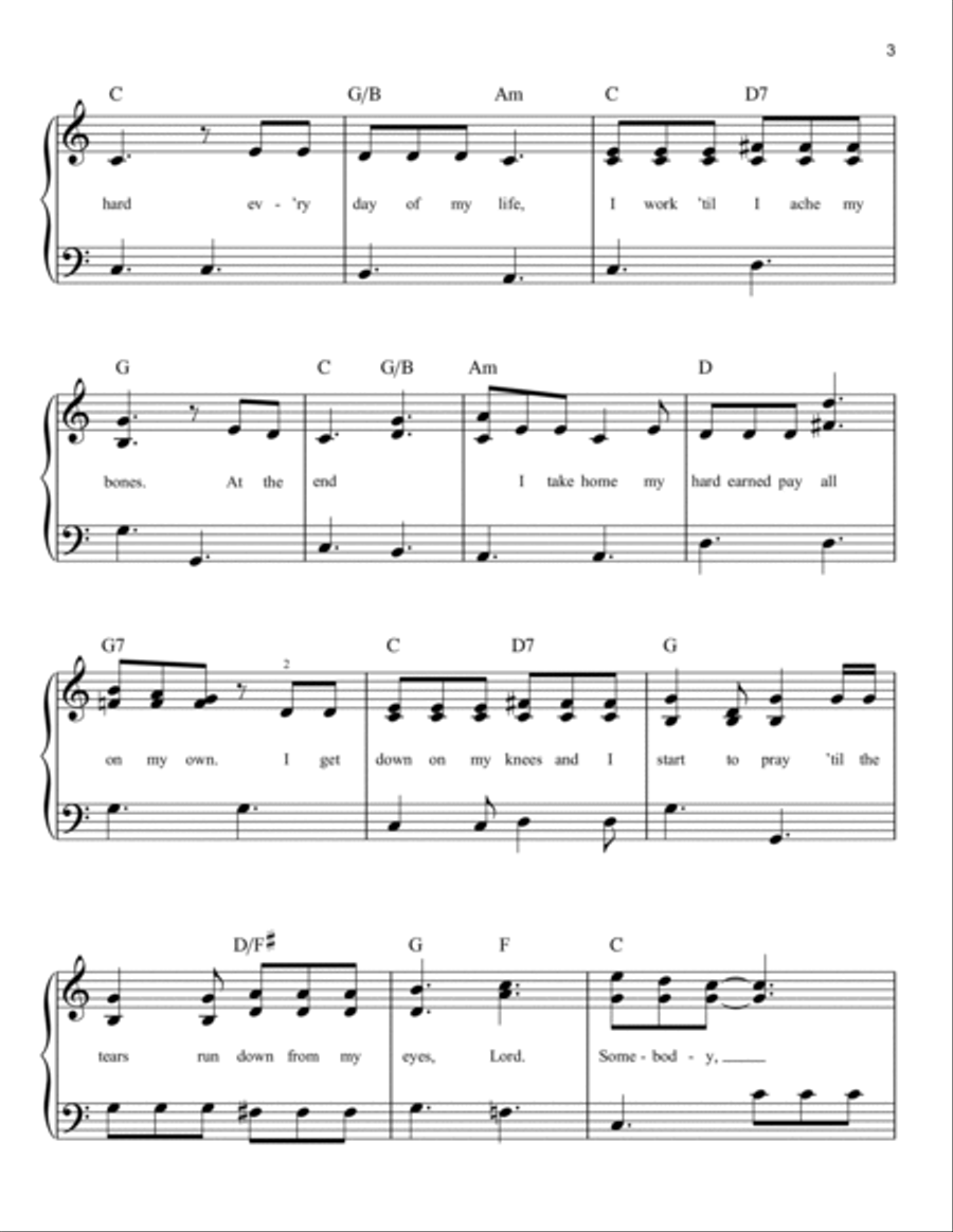 Somebody To Love Easy Piano scores gallery preview page 3