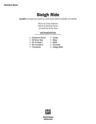 Book cover for Sleigh Ride: Score