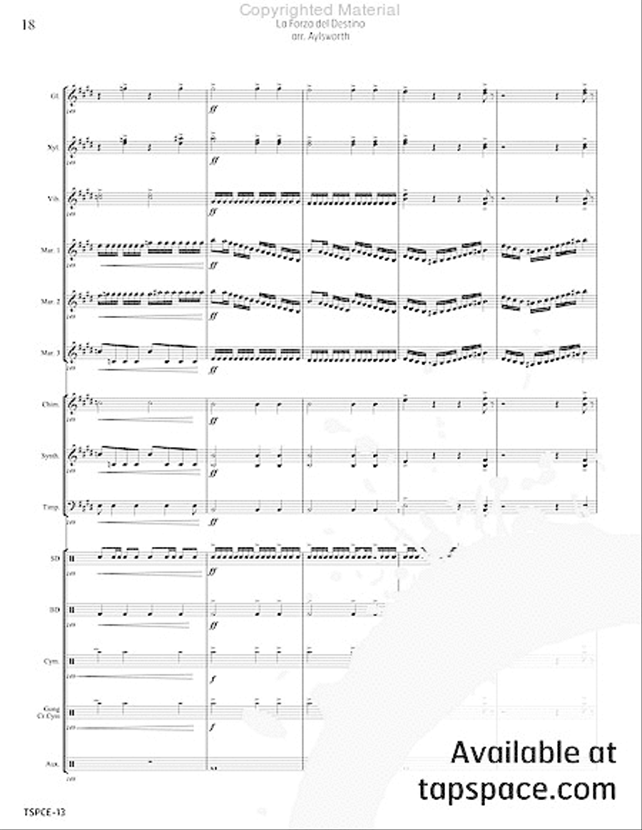 La Forza del Destino Percussion Ensemble scores gallery preview page 21