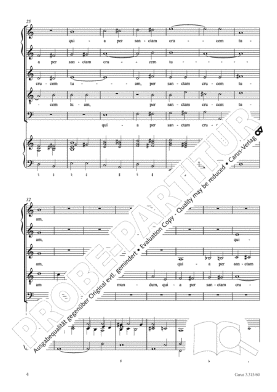 Christe, adoramus te SV 294 SSATB scores gallery preview page 5