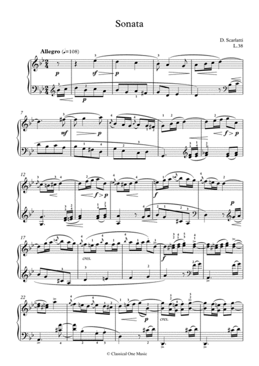 Scarlatti-Sonata in g-minor L.38 K.196(piano) image number null