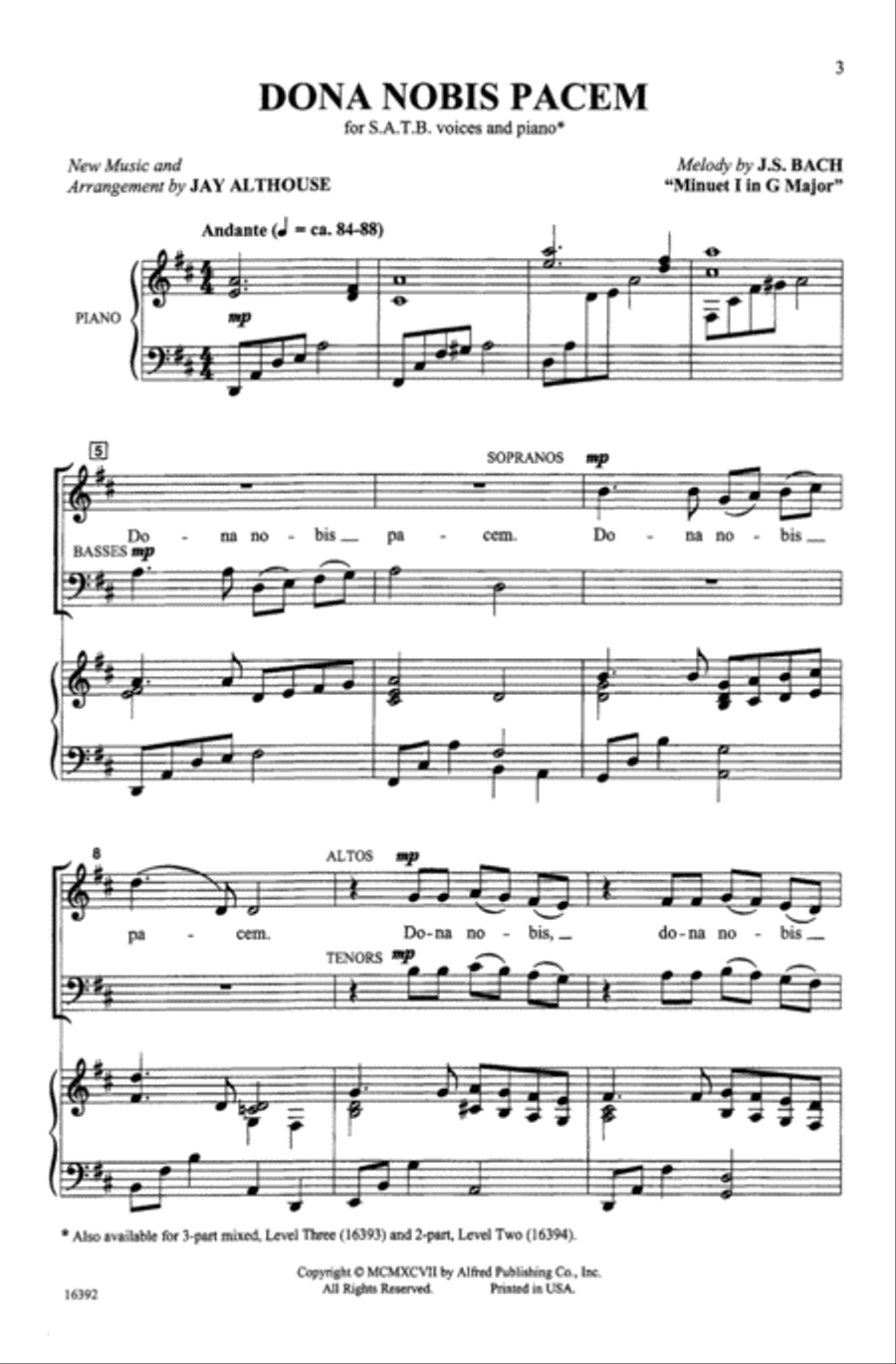 Dona Nobis Pacem Dona Nobis Pacem 4-Part scores gallery preview page 8