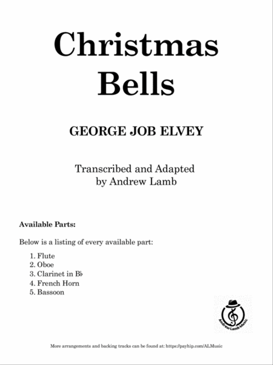 Christmas Bells (arr. for Wind Quintet) Woodwind Quintet scores gallery preview page 3