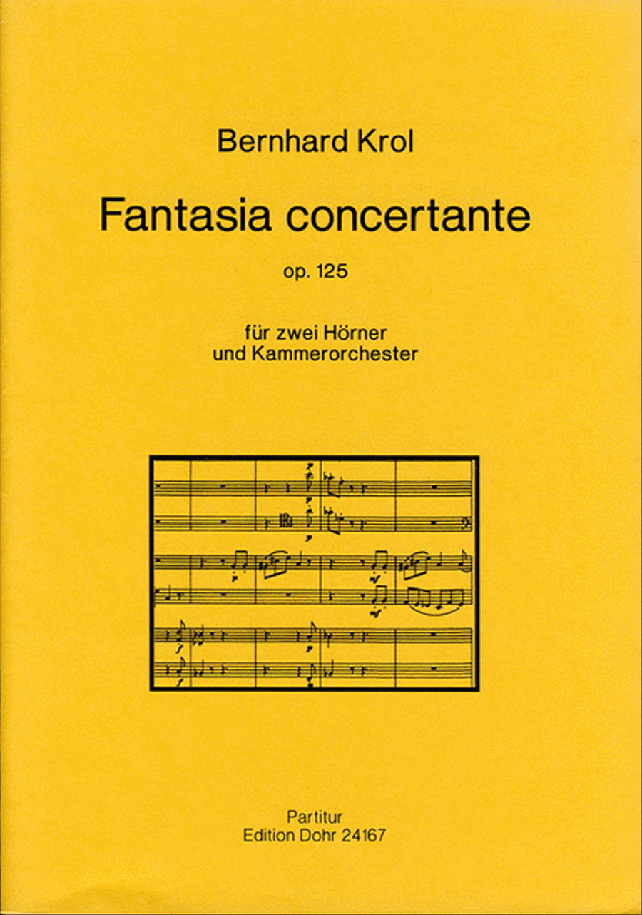 Fantasia concertante für zwei Hörner und Kammerorchester op. 125 (1992) Chamber Orchestra scores gallery preview page 1