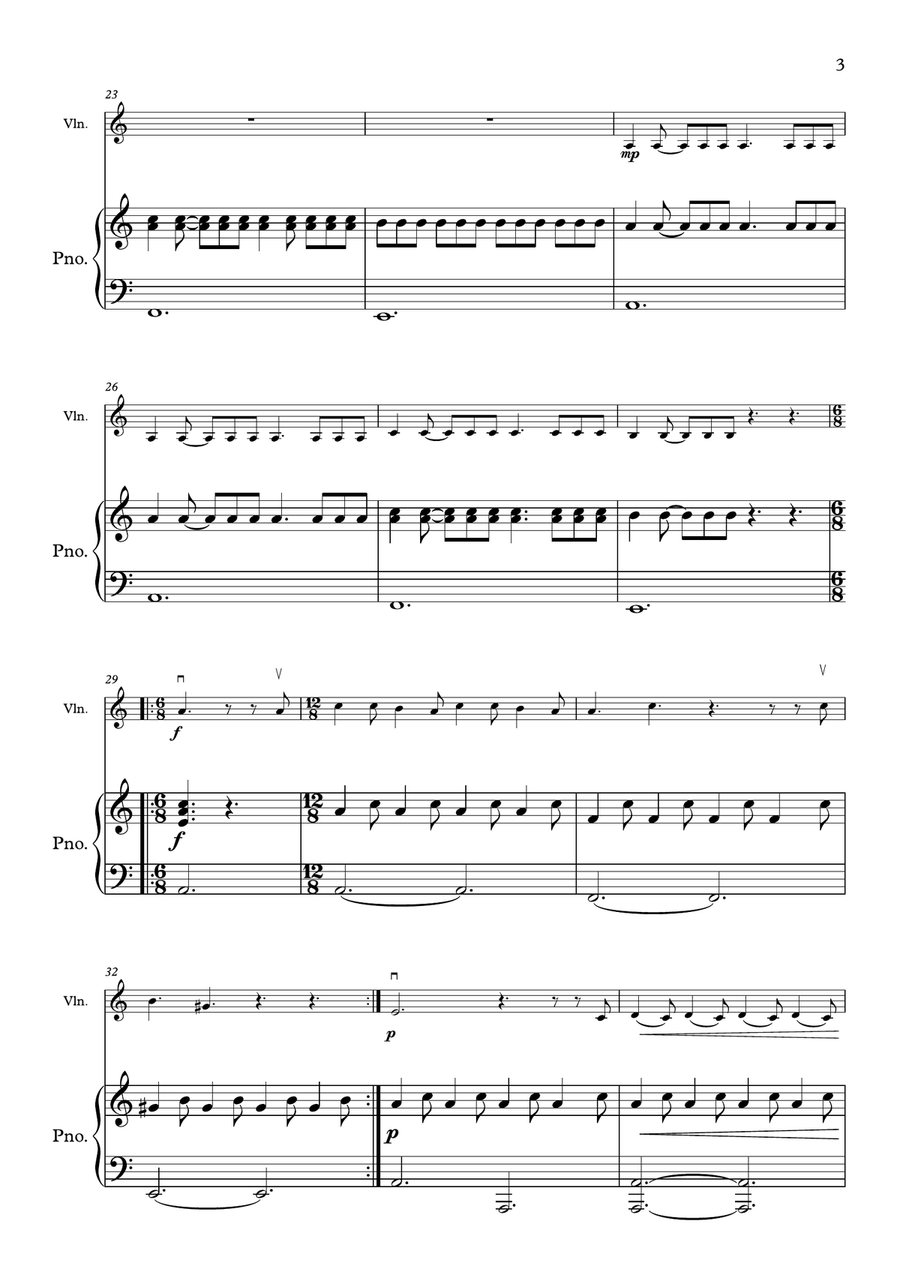 Believer Violin Solo scores gallery preview page 3
