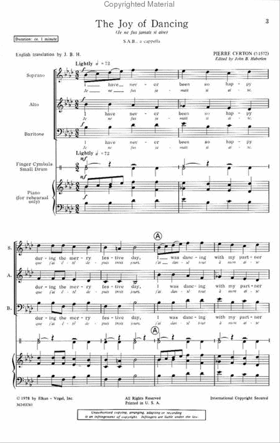 The Joy Of Dancing 3-Part scores gallery preview page 2