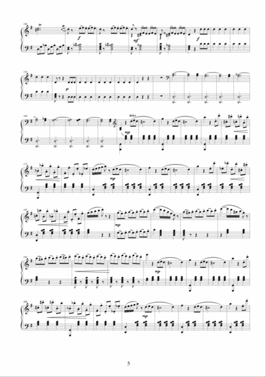 Rossini-La gazza ladra-Ouverture-Solo piano Piano Solo scores gallery preview page 5