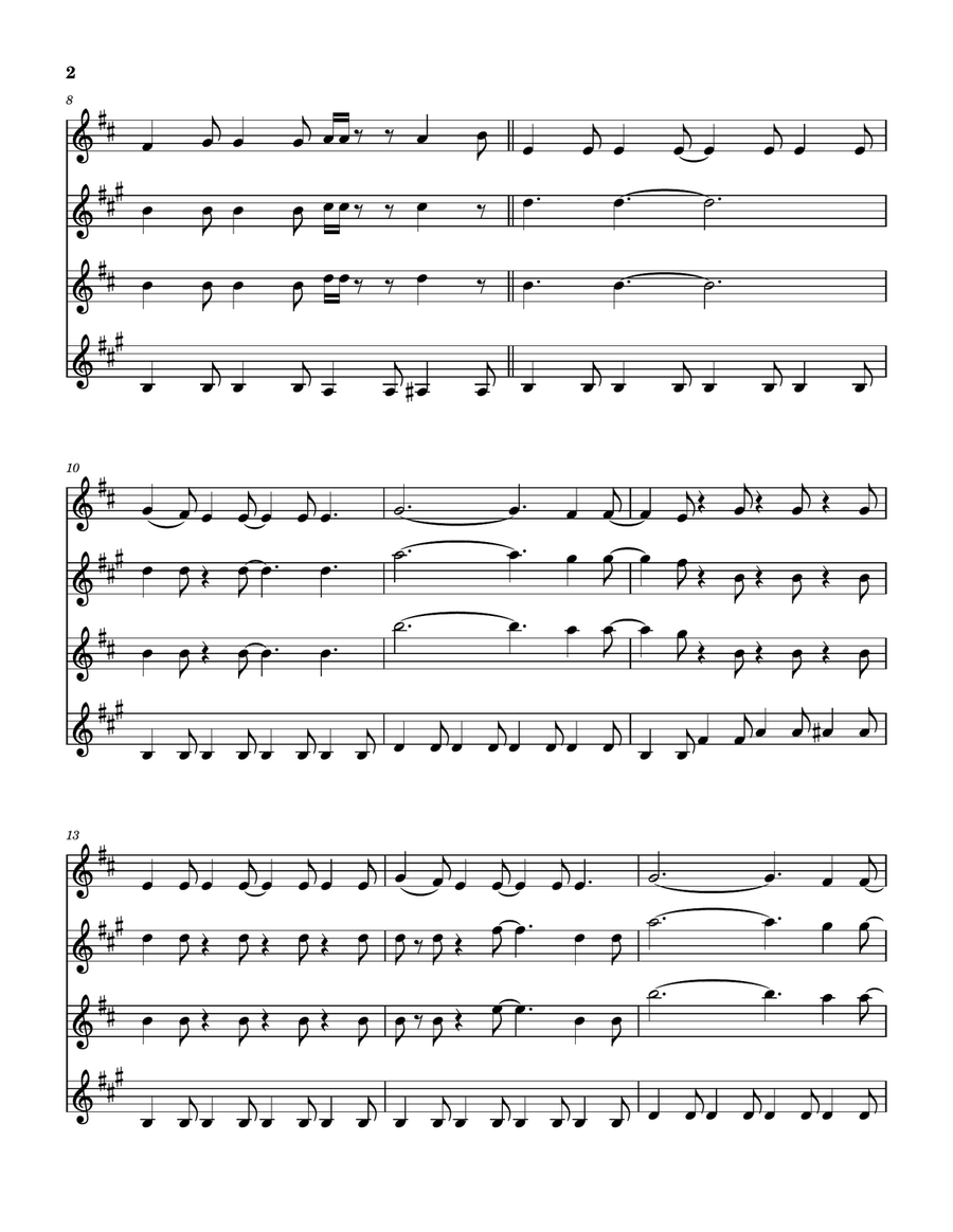 Easy Livin' Saxophone Quartet scores gallery preview page 3
