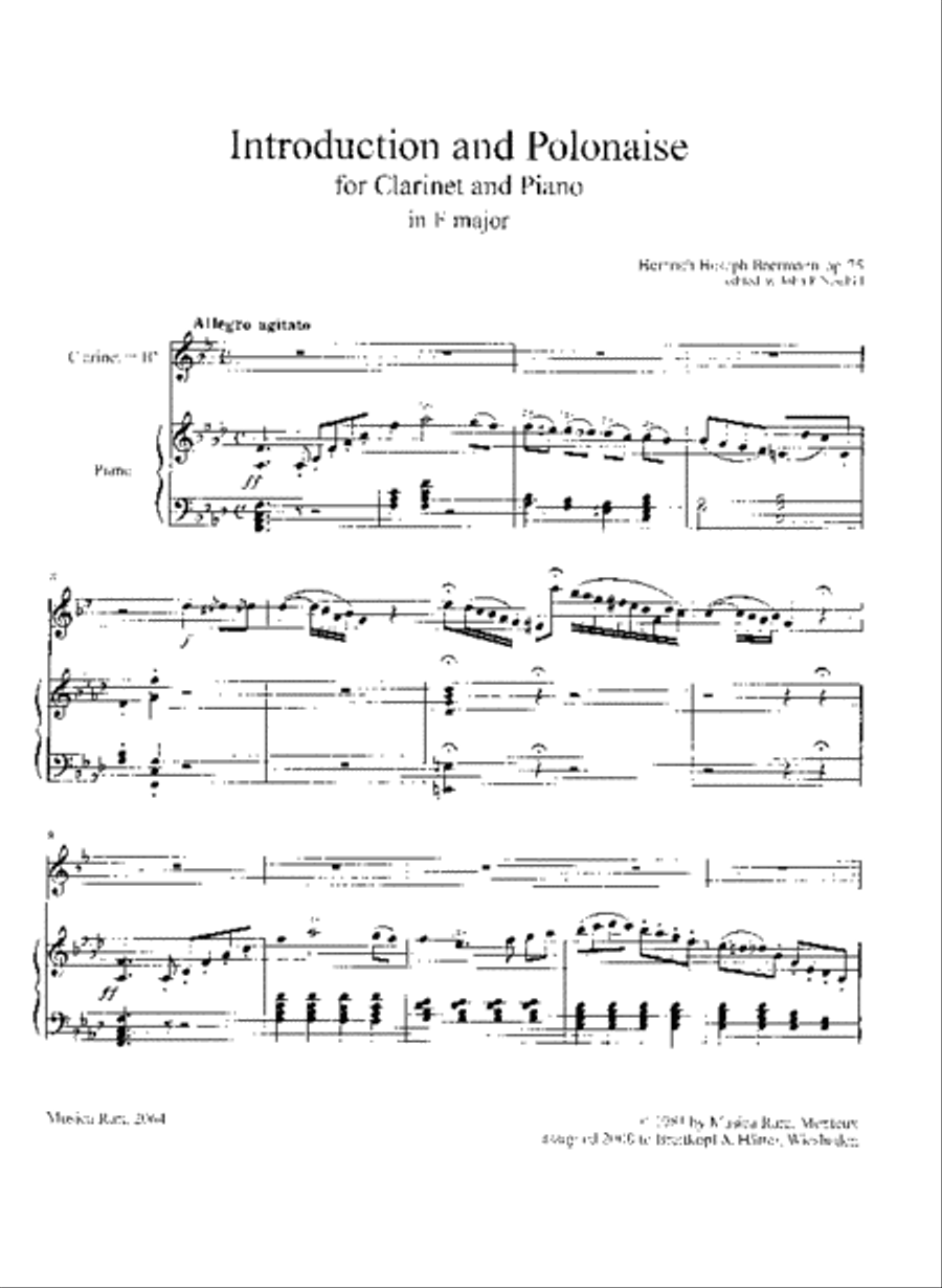 Introduction and Polonaise in F major Op. 25 Clarinet Solo scores gallery preview page 2