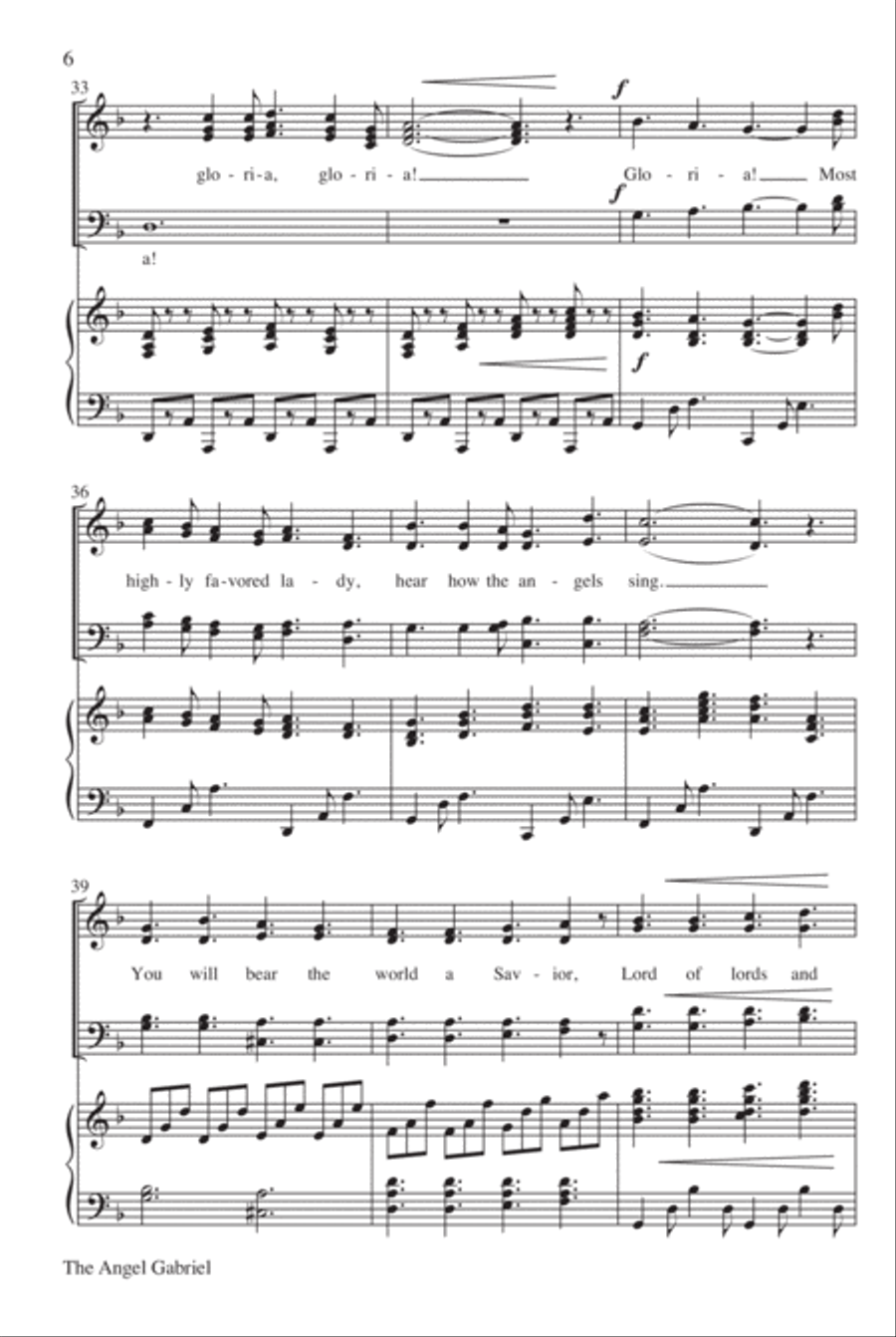 The Angel Gabriel 4-Part scores gallery preview page 7